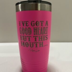Piper Lou Pink Insulated Tumbler - 'I've Got a Good Heart'